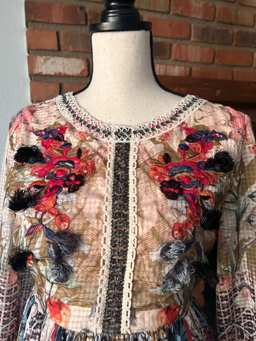Anthropologie Bhanuni by Jyoti Dorais Bohemian Maxi Dress Sz S - Picture 6 of 13